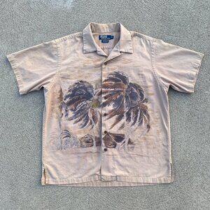 Vintage Polo Ralph Lauren Palm Trees Camp Shirt Button Up
